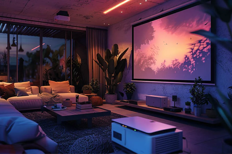 projector for movies on wall